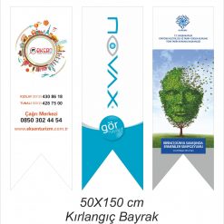 Özel Logolu Kırlangıç Flama 50x150