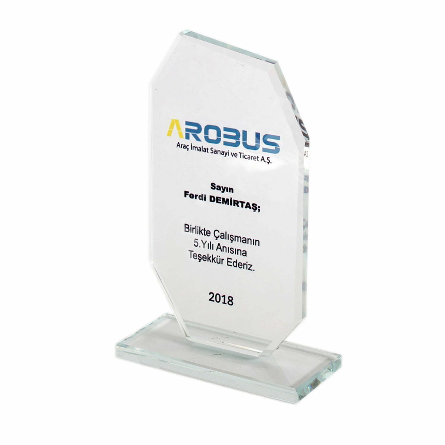 Şeffaf Kristal Plaket - PRT01 1 Şeffaf Kristal Plaket - PRT01