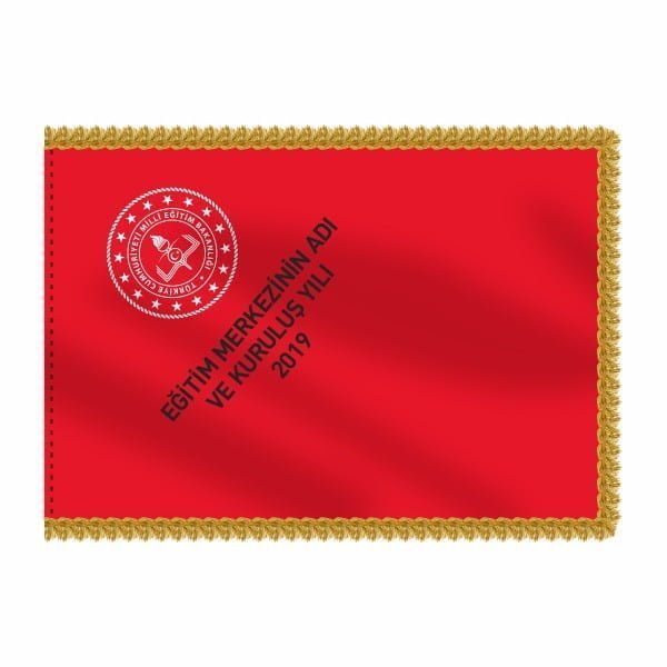 Okul Flaması Tören Eğitim Kurumu Bayrağı Takım Seti 3 Okul Flaması Tören Eğitim Kurumu Bayrağı Takım Seti - Görsel 3