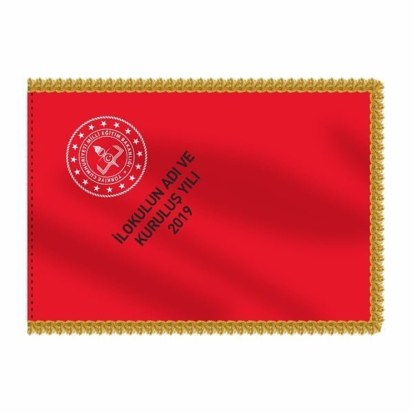 Okul Flaması Tören İlköğretim Bayrağı Takım Seti - Görsel 3