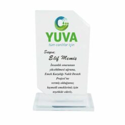 Şeffaf Kristal Plaket Opal