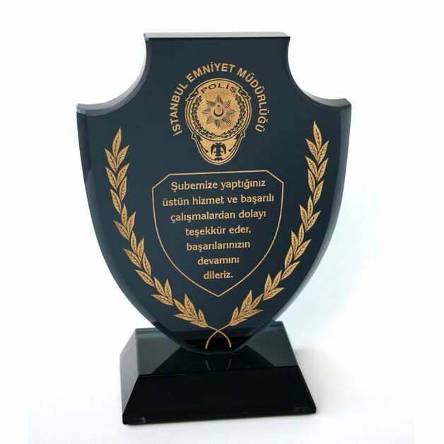 Polis Hizmet Anısı Kristal Plaket ŞLT-210