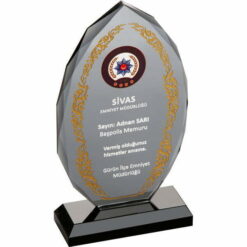 Polis Hizmet Anısı Kristal Plaket ŞLT-205