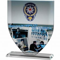 Polis Hizmet Anısı Kristal Plaket ŞLT-206