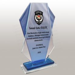Polis Hizmet Anısı Kristal Plaket ŞLT-204
