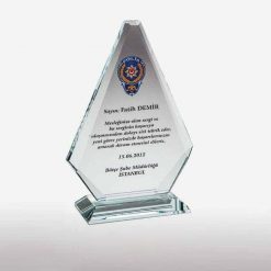 Polis Hizmet Anısı Kristal Plaket ŞLT-209