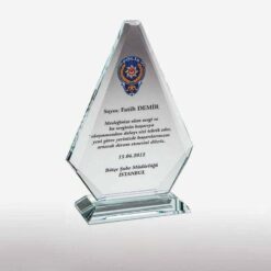 Polis Hizmet Anısı Kristal Plaket ŞLT-209