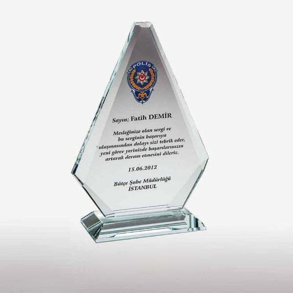 Polis Hizmet Anısı Kristal Plaket ŞLT-209 1 Polis Hizmet Anısı Kristal Plaket ŞLT-209