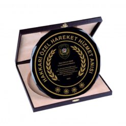 Deri Kutulu Polis Emniyet Tayin Cam Tabak Plaket