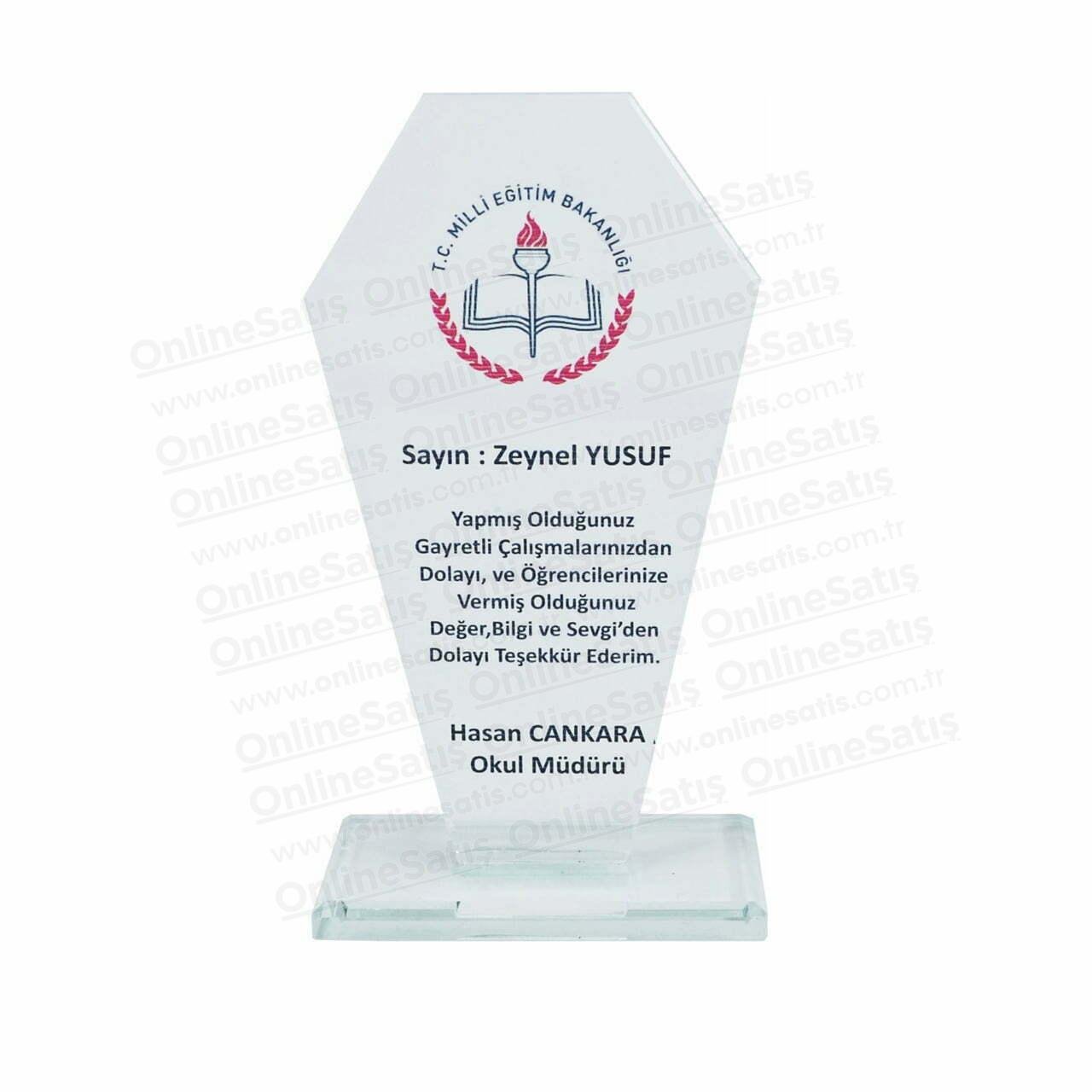 Kristal Plaket Safir 1 Kristal Plaket Safir