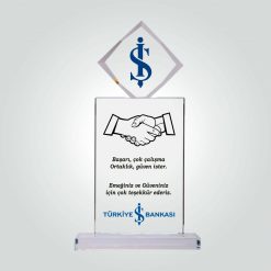 Classic Shop 32 Şeffaf Kristal Cam Abonelik Başarı Tebrik Teşekkür Plaketi