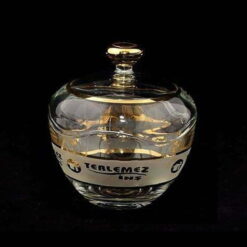 Altın Yaldızlı Cam Şekerlik