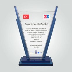 Alternative view of Siyah Cam Kristal Cam En İyi İş Adamı Ödülü Plaketi