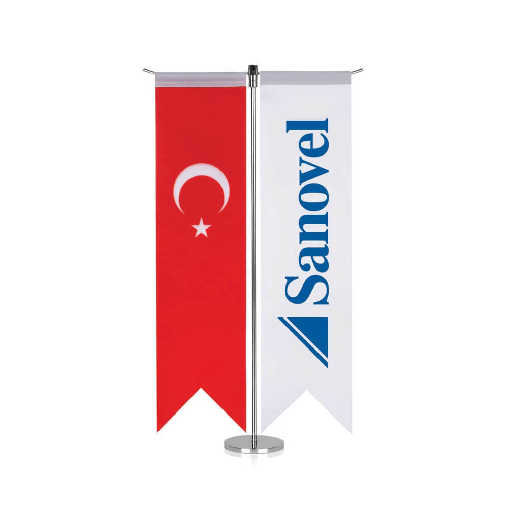 T Tipi Kırlangıç Masa Bayrağı (Direkli) 6 T Tipi Kırlangıç Masa Bayrağı (Direkli) - Görsel 6