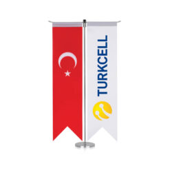 T Tipi Kırlangıç Masa Bayrağı (Direkli)