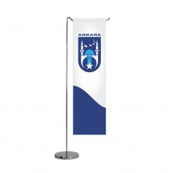 Classic Shop 31 L Tipi Düz Kesim Masa Bayrağı (Direkli)