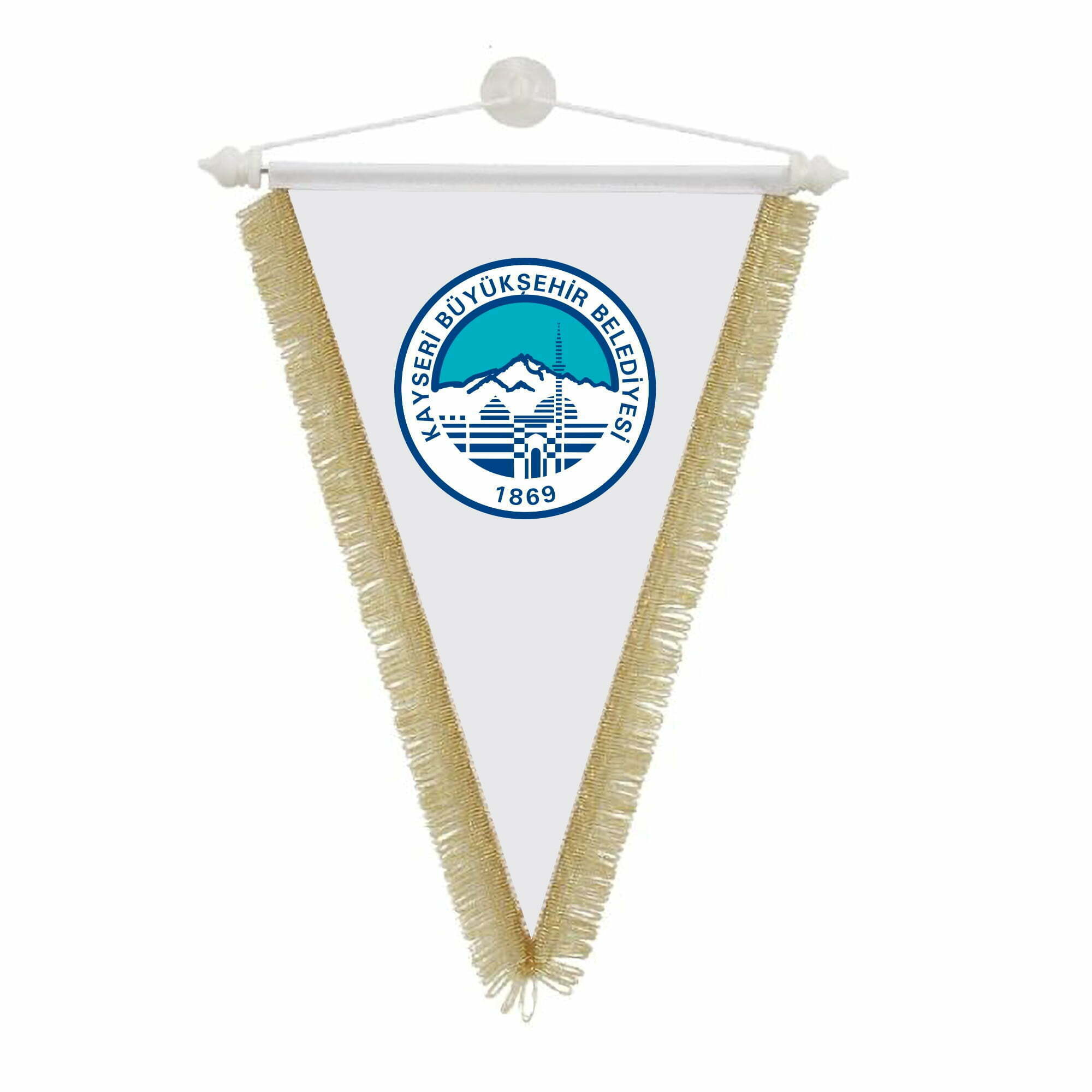 Üçgen Sarı Saçaklı Hatıra Takdim Flaması 2 Üçgen Sarı Saçaklı Hatıra Takdim Flaması - Görsel 2