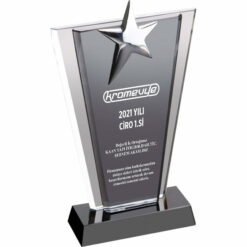 Yıldızlı Kristal Cam Ciro Başarı Plaketi