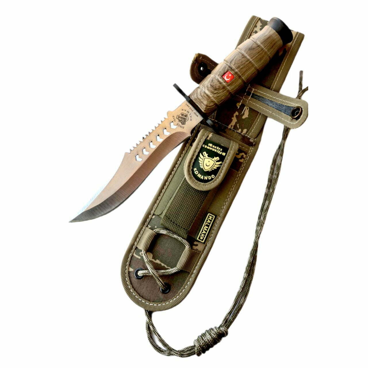 Askeri Ceviz Kurt Modeli Komando ve Av Bıçağı - Görsel 7