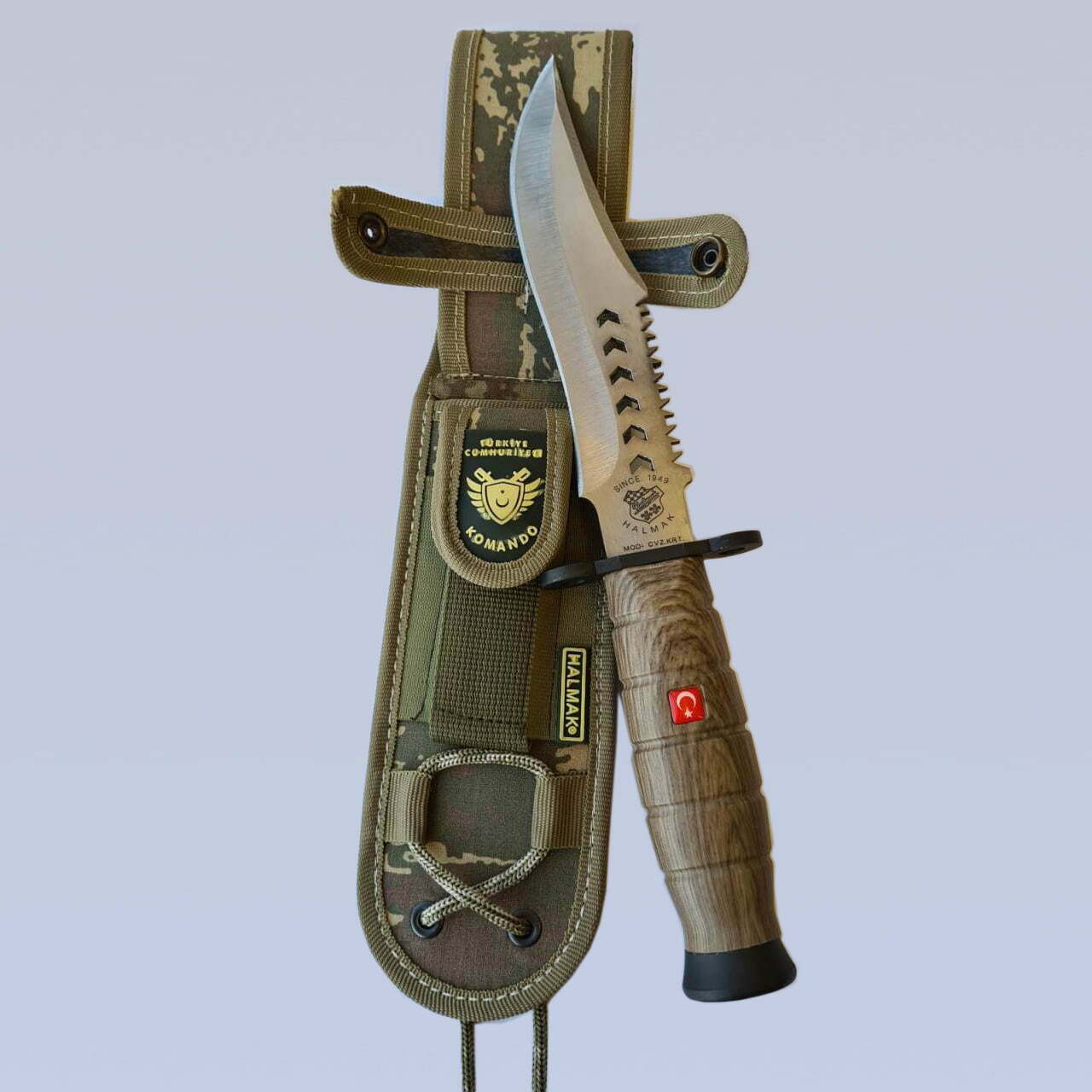 Askeri Ceviz Kurt Modeli Komando ve Av Bıçağı - Görsel 6