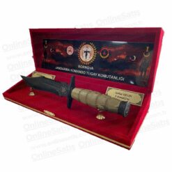 Kadife Kutulu Kamuflaj Büyük Bıçaklı Plaket