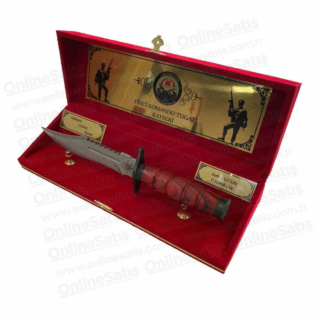 Classic Shop 54 Kadife Kutulu Standart Bıçaklı Büyük Plaket