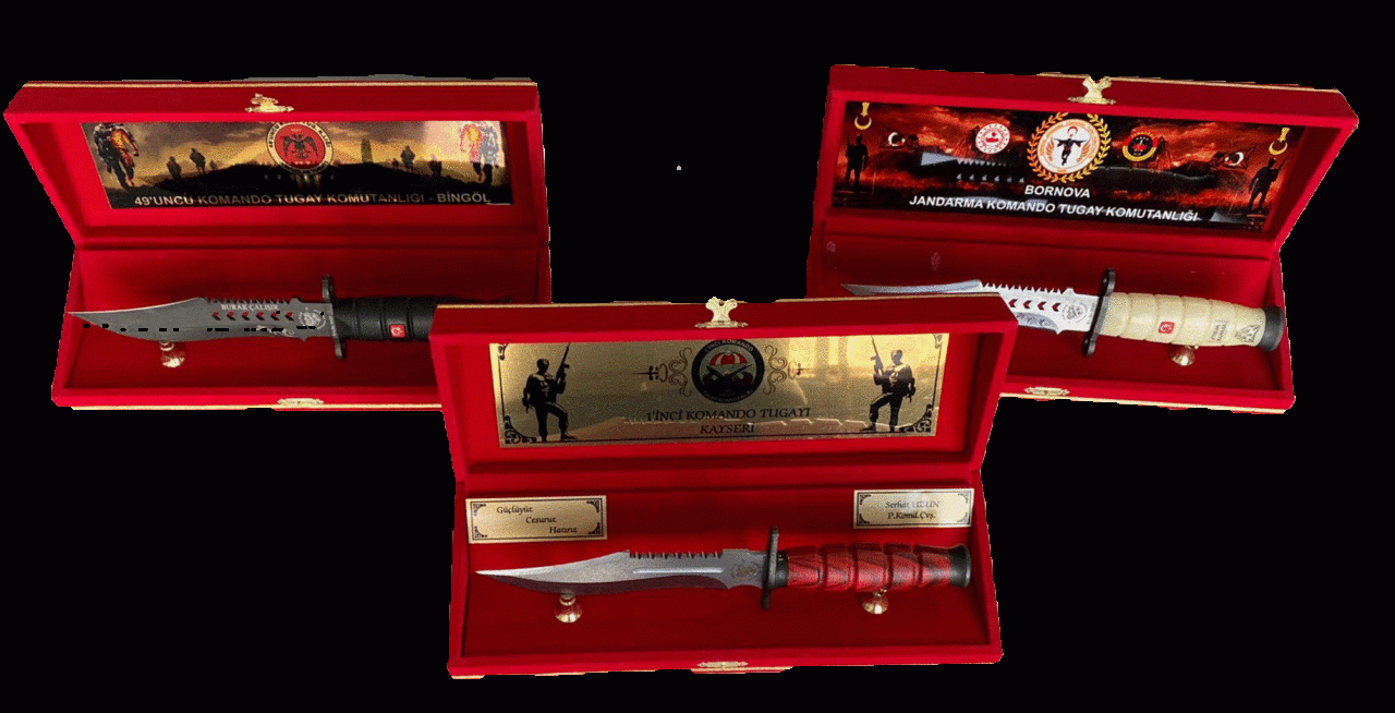 Kadife Kutulu Standart Bıçaklı Büyük Plaket 2 Kadife Kutulu Standart Bıçaklı Büyük Plaket