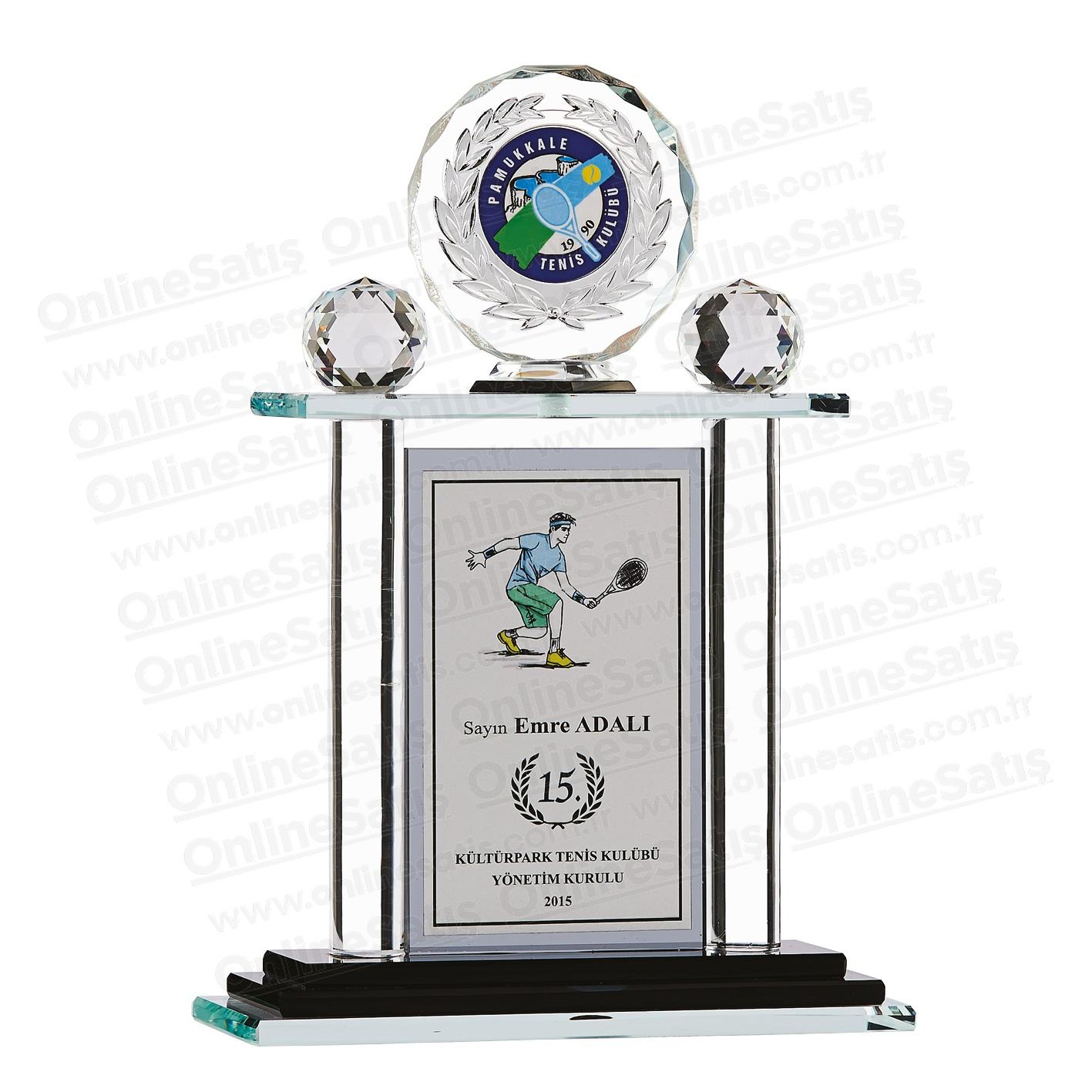 Kristal Cam Sütunlu Kubbeli Ödül Plaketi 1 Kristal Cam Sütunlu Kubbeli Ödül Plaketi
