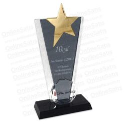 Alternative view of Metal Yıldızlı Fasetli Siyah Kristal