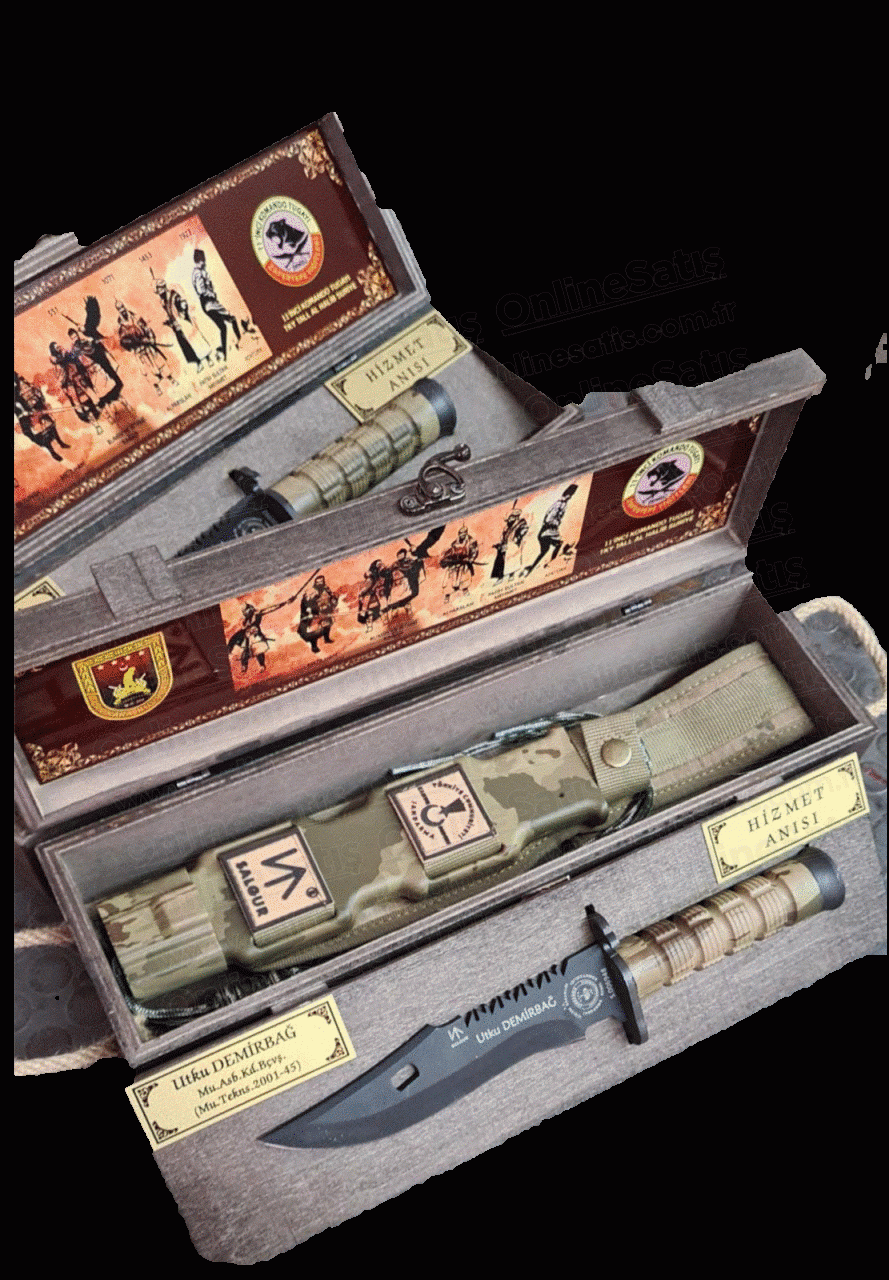 Mühimmat Sandıklı Askeri Bıçaklı Plaket - Görsel 2