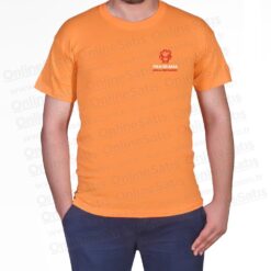 Promosyon Tişört Turuncu Pamuklu Bisiklet Yaka