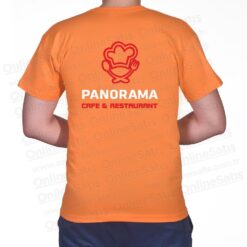 Alternative view of Promosyon Tişört Turuncu Pamuklu Bisiklet Yaka