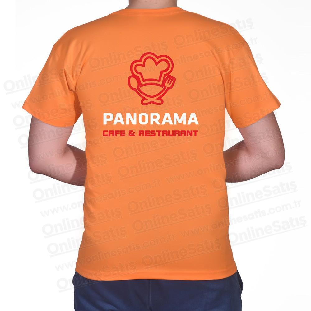 Promosyon Tişört Turuncu Pamuklu Bisiklet Yaka 2 Promosyon Tişört Turuncu Pamuklu Bisiklet Yaka - Görsel 2