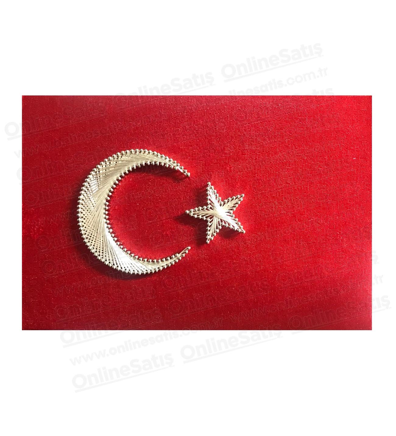 Filografi Sanatı İle Hazırlanmış Türk Bayrağı Albüm Plaket 2 Filografi Sanatı İle Hazırlanmış Türk Bayrağı Albüm Plaket - Görsel 2