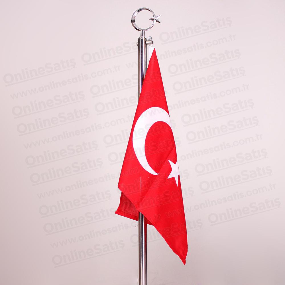 Şehitlik Türk Bayrağı Direği - 215 cm 2 Şehitlik Türk Bayrağı Direği - 215 cm - Görsel 2