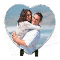 Kalp Şeklinde Baskılı Dekoratif Doğal Taş