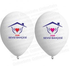 İki Renk Logo Baskılı Balonlar