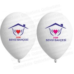 İki Renk Logo Baskılı Balonlar
