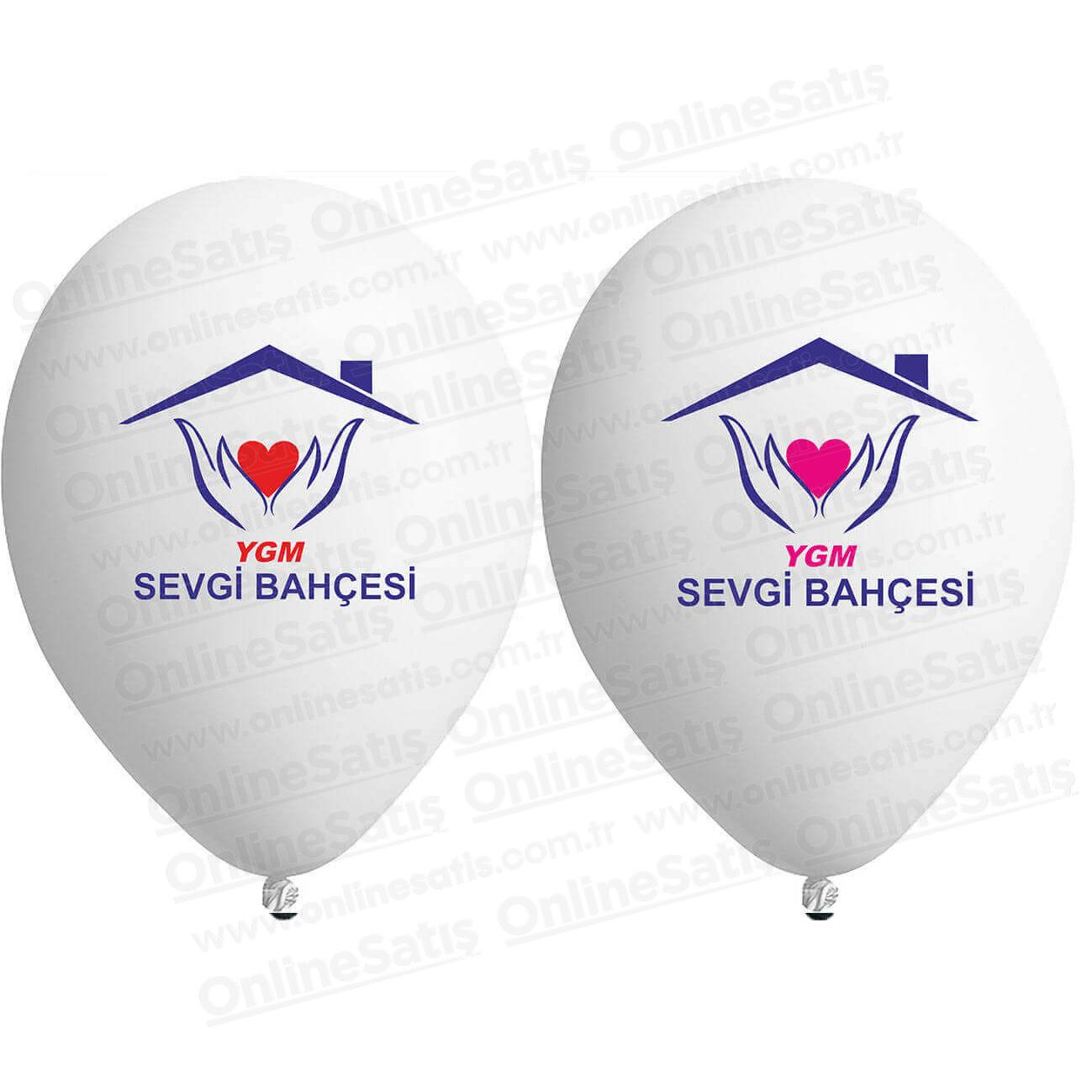 İki Renk Logo Baskılı Balonlar