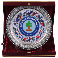 Gümüş Kaplı Çini Plaket - 02