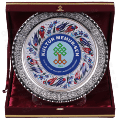 Gümüş Kaplı Çini Plaket - 02