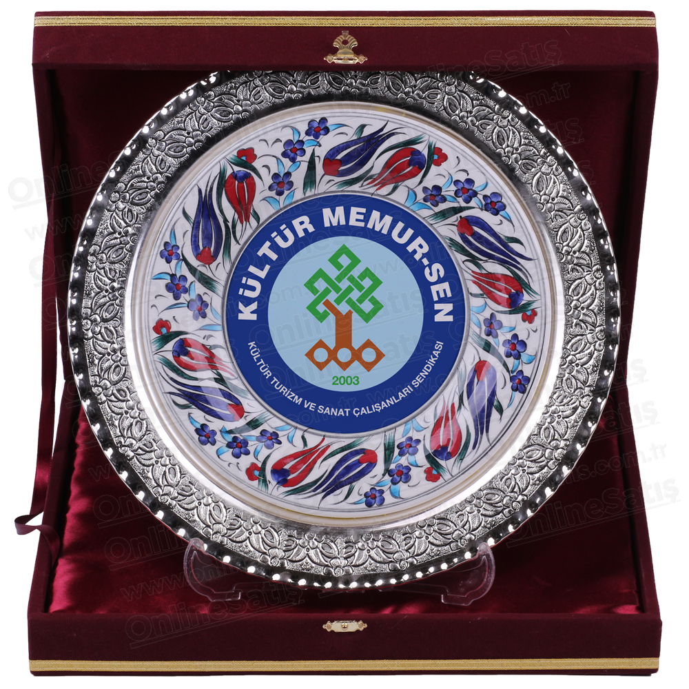 Gümüş Kaplı Çini Plaket - 02 1 Gümüş Kaplı Çini Plaket - 02