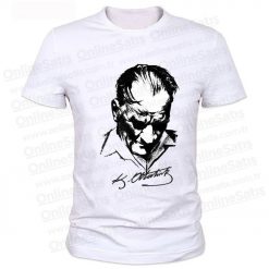 Classic Shop 36 Sıfır Yaka Baskılı Atatürk Tişörtü