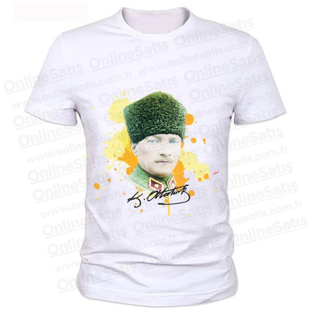 Sıfır Yaka Baskılı Atatürk Tişörtü 3 Sıfır Yaka Baskılı Atatürk Tişörtü - Görsel 3