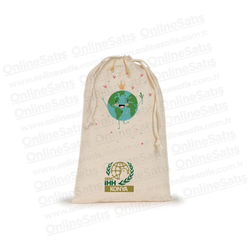 Ham Bez Büzgülü Kese 10x15 cm 5 Ham Bez Büzgülü Kese 10x15 cm - Görsel 5