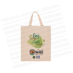 Ham Bez Kısa Kulp Çanta - 35x40 cm 10 Ham Bez Kısa Kulp Çanta - 35x40 cm