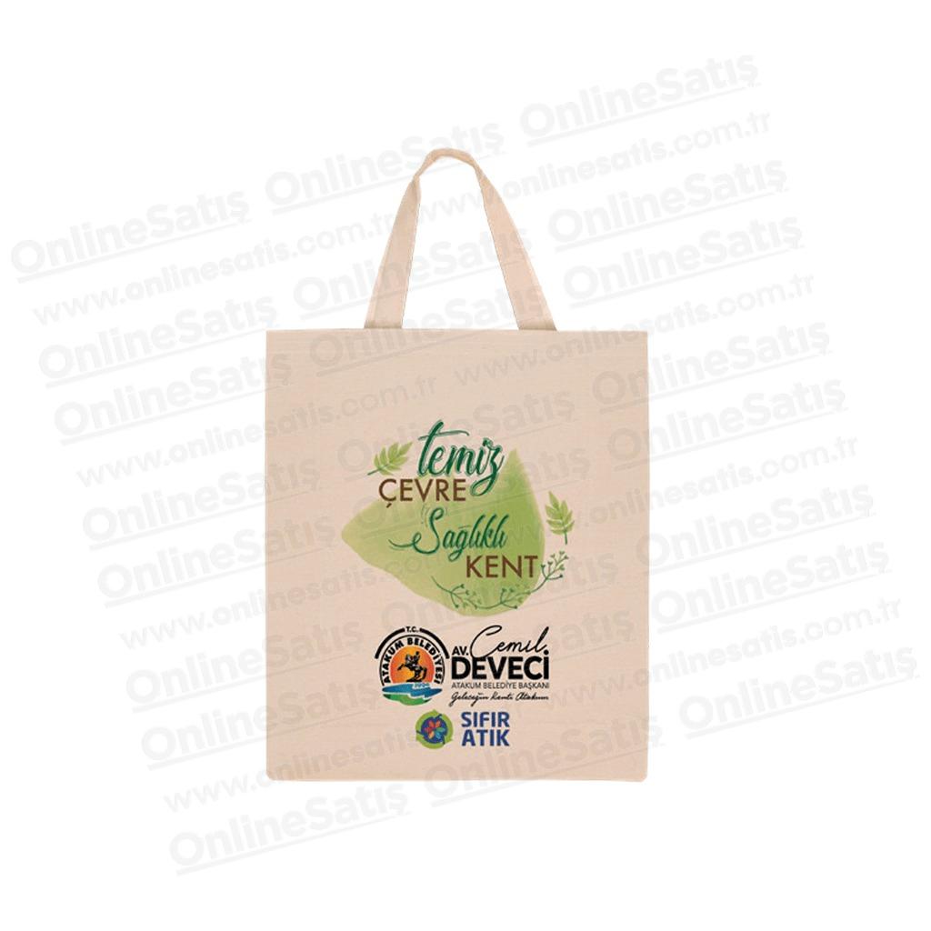 Ham Bez Kısa Kulp Çanta - 35x40 cm 5 Ham Bez Kısa Kulp Çanta - 35x40 cm - Görsel 5