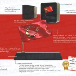 Türk Bayrağı Figürlü Metal Alt Kaideli Kristal Plaket 6 Türk Bayrağı Figürlü Metal Alt Kaideli Kristal Plaket