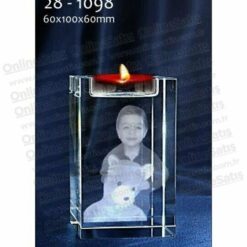 3D Kristal Hediye Ürünler - Resimli- Mumluk