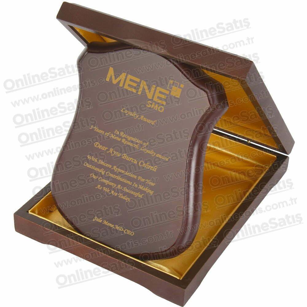 Ahşap Kutulu Kalkan Plaket 6 Ahşap Kutulu Kalkan Plaket